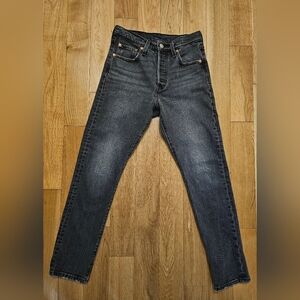 Vintage Levi's 501 Slim Straight Gray Jeans Denim Women's Unisex Size 25